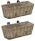 Kstyhome Pelouses et Jardins Jardinage Pots et Cache-Pots Jardinière de Balcon 2 pcs Osier avec Doublure en PE 40 cm