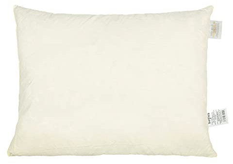 beties PublikPrall, cuscino imbottito circa 50 x 60 cm, con piume vere (100% di riempimento), perfetto come cuscino per schienale o cuscino da pavimento, colore crema