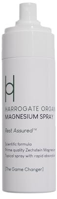 Harrogate Organics Magnesium Spray, Ultra Pure Magnesium Spray für Schlaf, Muskelkater, unruhige Beine, Menopause Relief - einfach zu bedienen, ohne Geruch oder Fett auf der Haut.150ml