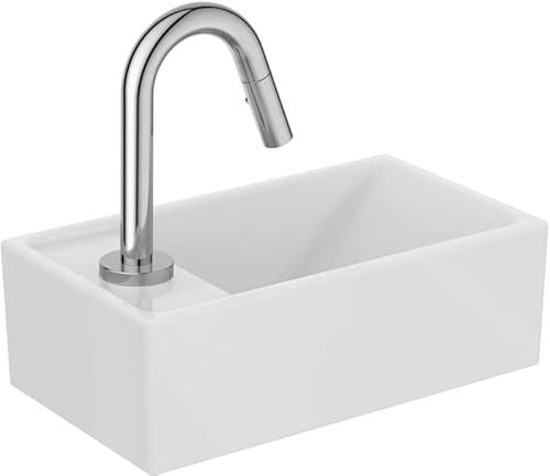 IDEAL STANDARD IDS Handwaschbecken EUROVIT PLUS Hahnbank li Kombipaket m IdealStream we