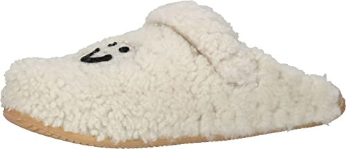 Living Kitzbühel Damen Clog Smiley Premium Hausschuh, Oat Milk, 37 EU