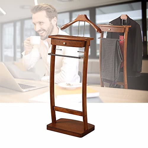 WPPTNSFY Kleiderständer Stummer Diener Moderner und Multifunktionaler Herrendiener mit Schublade Leicht Zusammenzubauen für Schlafzimmer, Studio, Wohnzimmer