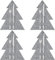 HUYUE Bestecktasche Weihnachten Besteckhalter Filz Weihnachtsbaum für Tischdeko Weihnachten (4 Stück)