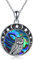 YAFEINI Eule Kette für Damen 925 Sterling Silber Eule Anhänger Halskette Schmuck Geschenk für Mama Mädchen Freund (Eule Abalone Muschel Halskette 2)