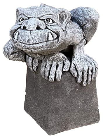 stoneandstyle Gargoyle Edgar Stone Figurine Frost-Resistant Cast Stone 9.4 kg