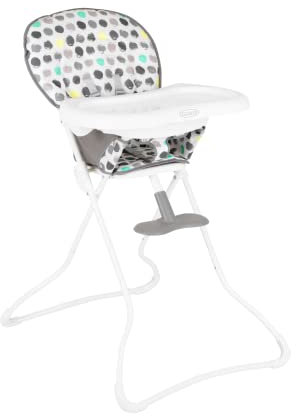 Graco - Snack N' Stow™ Seggiolone pappa - leggero, pieghevole e compatto, da circa 6 mesi a 3 anni (max. 15 kg), fantasia Multicolore Splodge