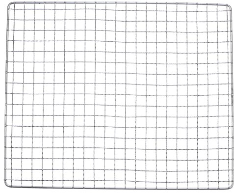sourcing map Quadratische Grillnetze 12,6 x10,2 Edelstahl Kreuz Draht Grillroste Matte zum Backen Rauchen Holzkohle Grillen Braten