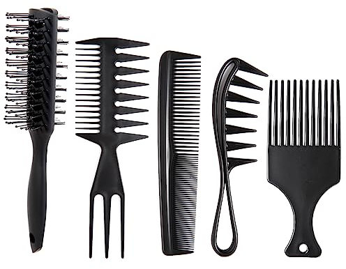 Nivaobi Haarkamm und Haarbürste Set Herren 5 Stücke Hair Styling Kämme Männer Locken Kamm Professionelle Salon Friseur Haarkamm Antistatischer kämme bürsten Öl Kopf Kamm