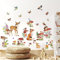 wondever Wandtattoo Waldtiere Hirsch Wandaufkleber Fuchs Pilze Blumen Wandsticker Wanddeko für Kinderzimmer Babyzimmer Schlafzimmer