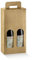 Generico Scatola Valigia PORTABOTTIGLIE VINO 2 Posti | 18x9x34cm | confezionare 2 bottiglie di vini pregiati maniglia per trasporto idea regalo vari colori (Seta Oro 1 pezzo)