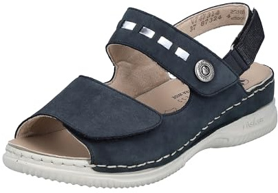 Rieker Damen Sandalen V7473-14 blau Gr. 41