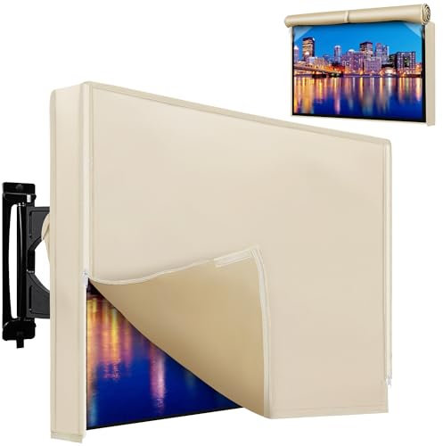 Outdoor-TV-Abdeckung, 180 - 190 cm, wetterfest, wasserdicht, für den Außenbereich, robuste 600D-Oxford-TV-Abdeckungen, Outdoor-TV-Displayschutzfolien mit Reißverschlüssen für Flachbildfernseher im