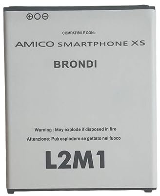 L2M1 Batteria per Brondi Amico Smartphone XS Senior Smartphone Li-ion 3.7V 2200mAh 8.14Wh