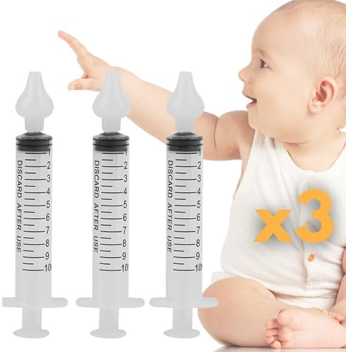 Vidaprime PACK 3 Jeringuilla Lavado Nasal Bebe y Adultos - Sacamocos Bebe Jeringa Mocos Bebe - Jeringa Nasal para Bebé - Aspirador Nasal para bebe - Jeringa Lavado Nasal bebe - SACA MOCOS PARA BEBES