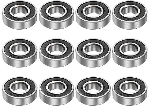 QUARKZMAN 12 Stück 6001-2RS Kugellager 12x28x8mm Hohe Karbonstahl Doppelsiegel Z2 für Motoren