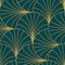 CiCiwind Peel and Stick Wallpaper 44×500cm Gold and Teal Stripe Contact Paper Geometric Self Adhesive Wallpaper Removable Stick on Wallpaper Living Room Bedroom Wall Furniture Decorative Vinyl Film