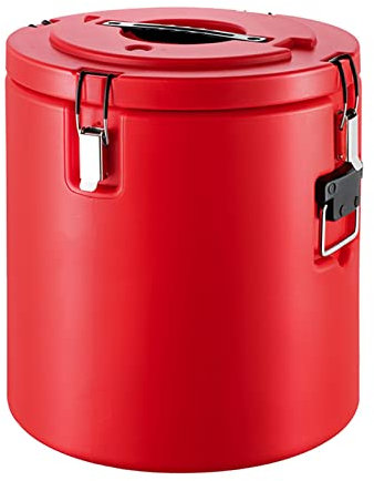 ANSNOW Barril de Aislamiento Comercial, Contenedor de Barril de Aislamiento de Acero Inoxidable 304, Dispensador de Bebidas Aislado para Bar, Fiesta en Casa/Rojo/5L