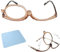 KARELLS Makeup Lesebrille, Make Up Brille, Vergrößerungs-Make-Up-Brille, Drehbare Make-Up-Brillen, Faltbar, Gebogene Beine, Vergrößernde Make-up Brille mit Flip-Down Einzelobjektiv, Türkis, +3,5
