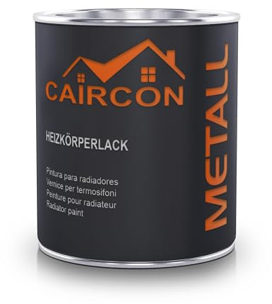 Heizkörperlack Metallschutz Heizungslack Seidenglänzend - Schwarz 750ml