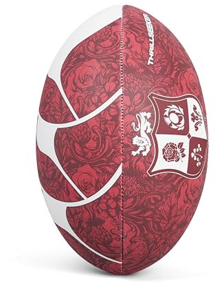 Canterbury of New Zealand British & Irish Lions Thrillseeker Supporter, Erwachsene Rugby Ball, Red Dahlia, ONESZ -