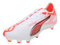 PUMA Ultra 5 Match Fg/AG, Soccer Shoe Unisex - Adulto, Puma White Puma Black Glowing Red, 47 EU