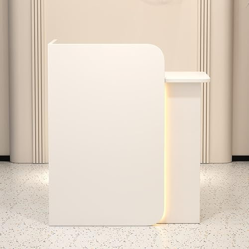 Empfangstheke mit Schubladen,Laden-Theke Verkaufstheke,Messetheke Stehpult,Rezeption Büromöbel,Empfangstheke Kassierer Counter,für Produktpräsentationen Store Hotel Small Bar Beauty Salon.(Color:Color