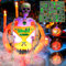 FHzytg Halloween Kürbis Nebelmaschine mit Plastikskelett, 12 LED Kürbis Licht Fogger, Kürbis Vernebler für Halloween, Halloween Nebler Ultraschall Vernebler Kürbis Deko, Innen-/Außen Kürbisdekoration