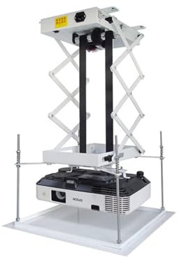 1PC 100CM Projector Mount Motorized Electric Lift Scissor Projector Mount Ceiling Projector Lift with Wireless Remote Control More Powerful and Efficient