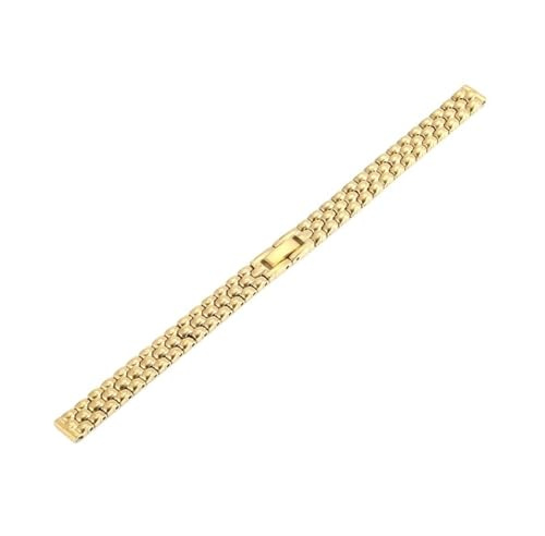 HBGRVCKS Edelstahl-Uhrenarmband 6 mm 8 mm 10 mm 12 mm 14 mm Unisex-Uhrenarmband Ersatzarmband Uhrenzubehör for traditionelle oder intelligente Uhren(Gold,8mm)
