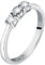 CHRIST Damen-Damenring 375er Weißgold 3 Diamant 58, Weißgold 32027569