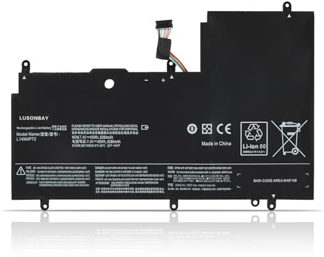 LUSONBAY L14M4P72 L14S4P72 Laptop Battery Replacement for Lenovo Yoga 700 700-4ISK 700-14ISE 700-14IFI 3 14 14-IFI 14-ISE 5B10K10224 5B10K10226 5B10G75095 5B10G84689 7.4V 45WH/6280mAh