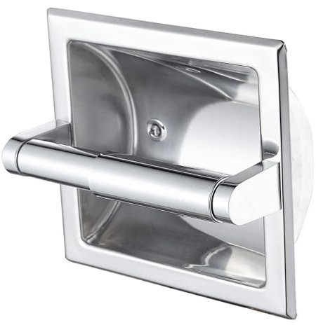 GMBYLBY Porte-papier toilette encastré robuste en acier inoxydable avec surface brossée Accessoire de maison pour la durabilité Salle de bain