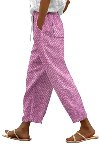 VgguDoe Biker Hose Damen Weisse Hosen Damen Sommer Damen Bekleidung Sommer Schwarze Hose Palazzo Hose Damen Elegant Hosen Damen 7/8 Sommerhose Leicht Damen Schwarze Hose Damen Elegant