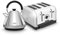 Morphy Richards Venture Retro Kettle and Toaster Set, 1.5L Rapid Boil Venture Pyramid Kettle, 4 Slice Venture Toaster, Matching Set, 3Kw/1900W, Polished Stainless Steel & Nickel, 100333/240333