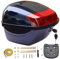 Motorrad Top Case,Motorradkoffer, 30L Motorrad-Tour-Heckbox, Roller-Heckkoffer, wasserdicht, großes Fassungsvermögen, Motorrad-Heckbox, Aufbewahrungsträger, Kunststoffkoffer for Motorrad, Moped, Heckk