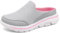 CELANDA Zoccoli e Sabot Donna Uomo Ciabatte Leggero Traspiranti Pantofole da Casa Comode Antiscivolo Scarpe da Giardino Spiaggia all'aperto,Grigio Chiaro Rosa,41 EU