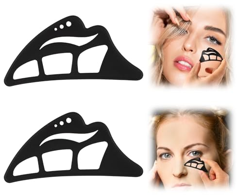 Lyreh 2 Stück Lidschatten Tool, Augen-Make-up-Hilfstool Lidschatten-Schablonen Eyeliner-Vorlage Perfekt für einfaches Auftragen von Lidschatten Frauen Schönheit Schnelles Make-up-Tool