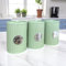 HOMELOX Set of 3 Canister Tea Coffee Sugar Set with Handle - Sage Kitchen Storage Jars
