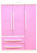 GLOGLOW Armario de Armario de Muñecas, 7.2x2.6x10in Mini Princesa Princesa Organizador de Ropa de Muñeca Armario con Cajones Compartimentos de Almacenamiento Múltiples para Accesorios de (Pink)