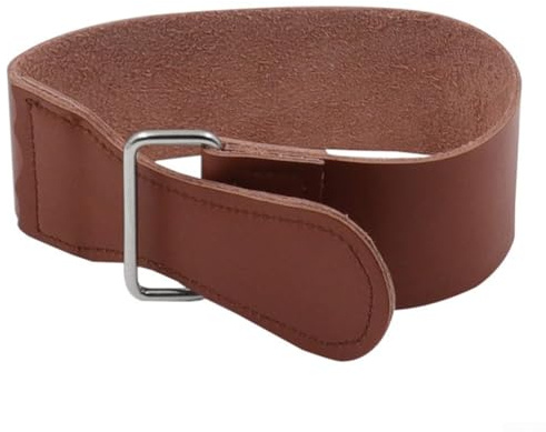 Manual Leather Strop with Wood Handle for Sharpening and Polishing Straight Razors Knives and Chisels Two Sided Coarse and Fine Sides with Hanging Hook