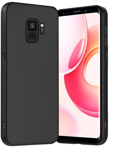 Agedate Handyhülle für Samsung Galaxy S9 Hülle mit Kameraschutz, Stoßfest Kratzfest, Extrem Haltbarkeit Fallschutz Schutzhülle, Anti-Fingerabdruck, Unterstützt kabelloses Laden für S9 Case, Schwarz
