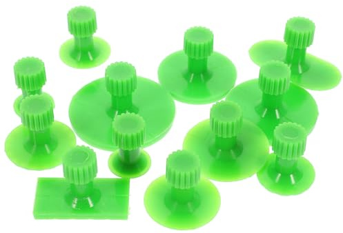Yardwe 12 pezzi Ventose Tirabolli Kit Levabolle Auto ABS Resistente Riparazione Ammaccature senza Graffi per Diverse Dimensioni