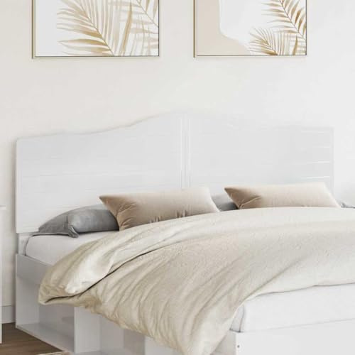 Qnhdfrt Kopfteil Holzwerkstoff glänzend weiß 183x100 cm Modernes Design mit runder Oberkante leicht zu montieren langlebig für Schlafzimmer und Gästezimmer