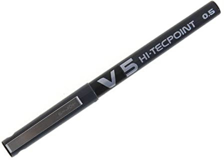 Pilot V5 Liquid Ink Rollerball 0.5 mm Tip (Single Pen) - Black