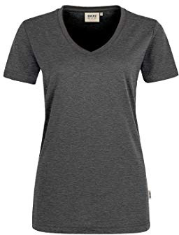 HAKRO Damen T-Shirt Performance - 181 - anthrazit/melange - Größe: XS