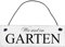 Anika Hermsen-Grallert, HomeYourself Shabby Chic Vintage Schild Wir sind im Garten Dekoschild Türschild
