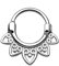 Gekko Body Jewellery Septum-Nasenring, Tribal-Fächer 316L chirurgischer Stahl rund, Maße – 1,2 mm