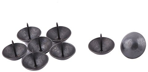 Sourcingmap Metal Home Furniture Round Cap Thumb Tack Nail Decorative Pushpin 30 x 25mm 8pcs Black