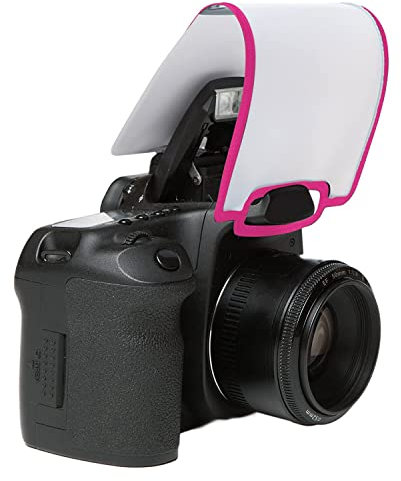 LumiQuest Soft Screen, Flash Diffuser & Light Softener, Universal Classic Design for Digital SLR Cameras, with UltraStrap, Neon Pink