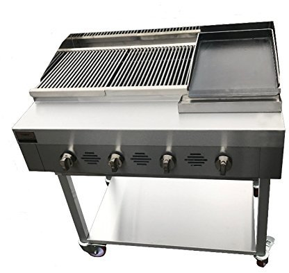 4 BURNER GAS CHARGRILL/BROILER FOR COMMERCIAL USE. AVAILABLE IN LPG OR NATURAL GAS. FREE BAG OF LAVA ROCKS.